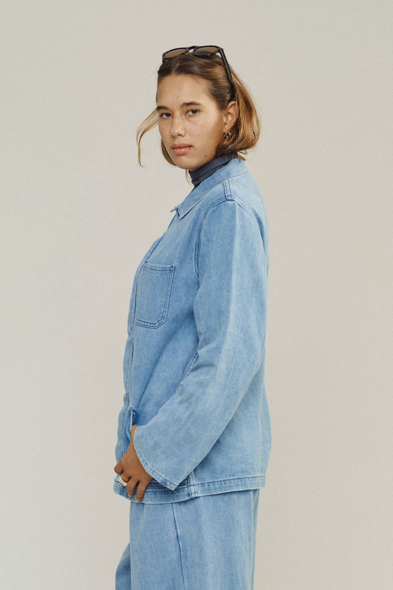 Denim Olympic Jacket - Image 9