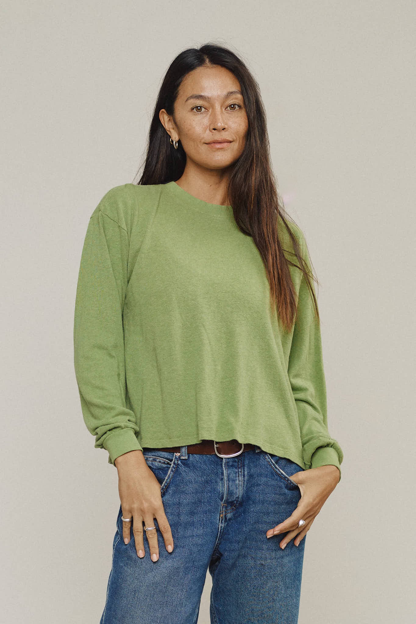 Cropped Long Sleeve Tee - Image 3