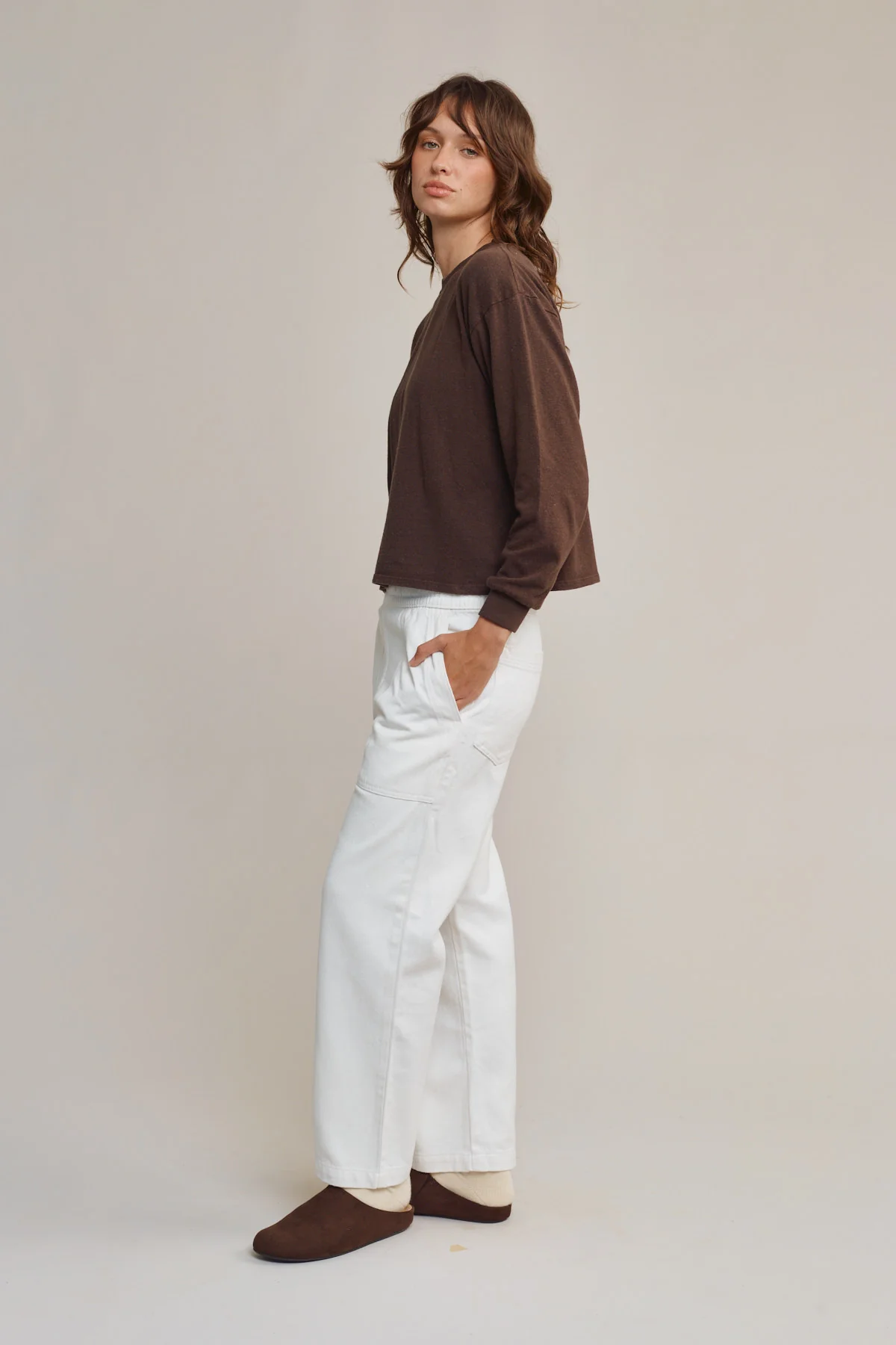 Cropped Long Sleeve Tee - Image 4