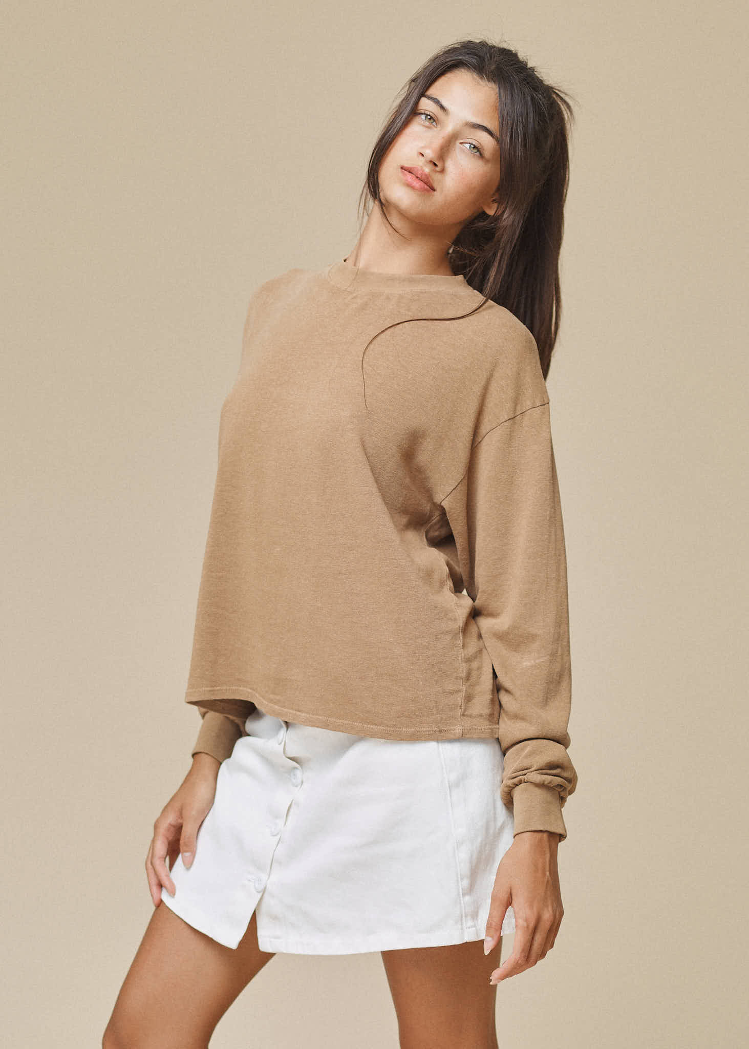Cropped Long Sleeve Tee - Image 6