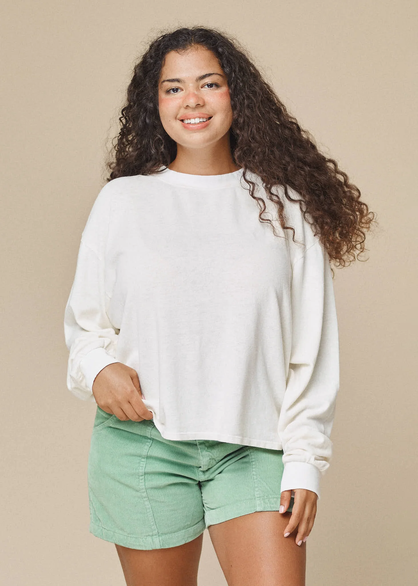 Cropped Long Sleeve Tee - Image 7