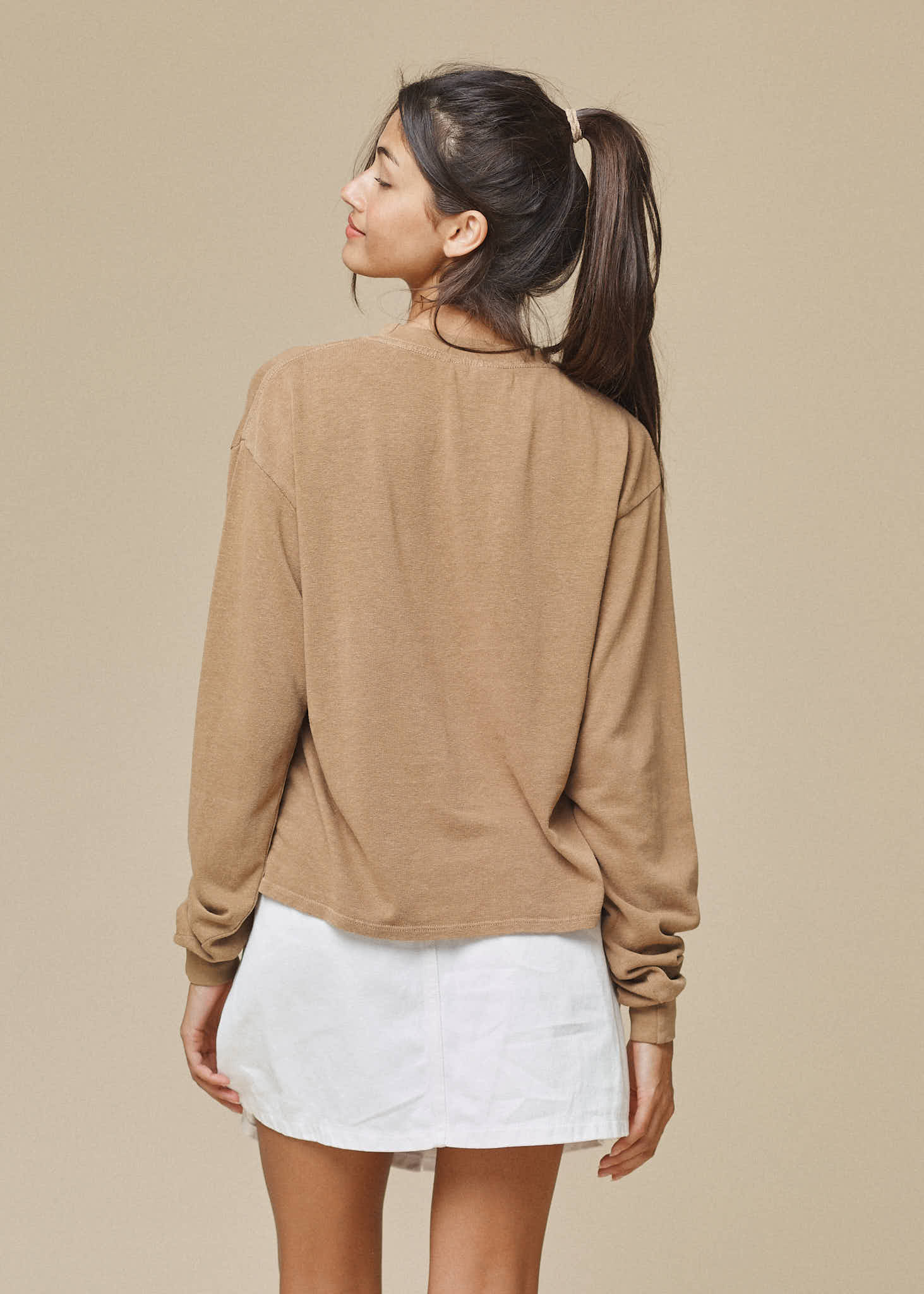 Cropped Long Sleeve Tee - Image 9