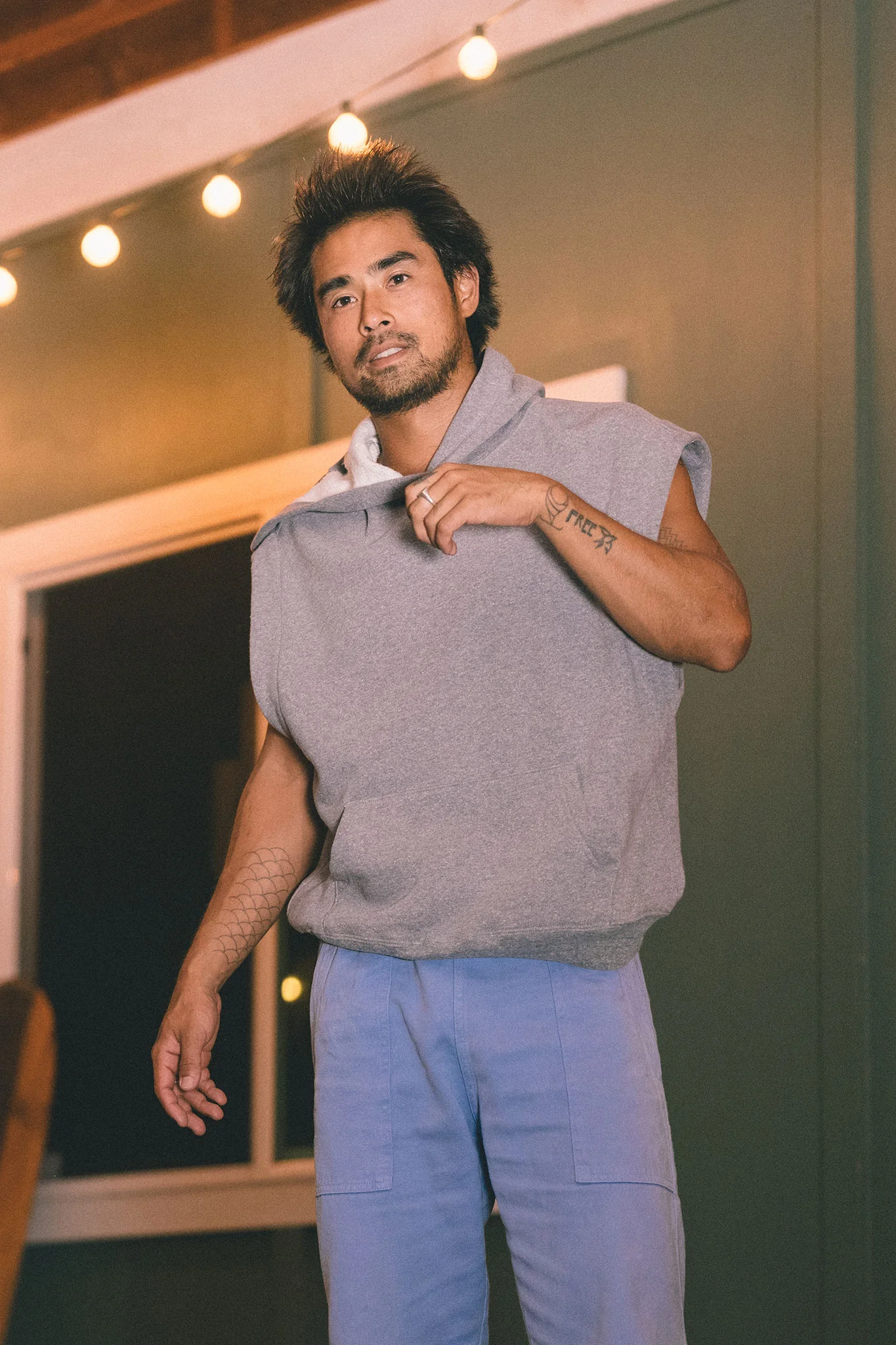 Heathered Balboa Hooded Sweatshirt - Image 6